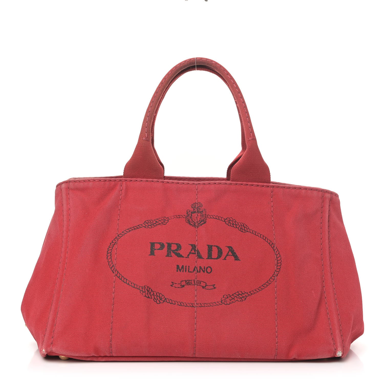 Prada Canapa Logo Shopping Tote Rosso 1 of 11