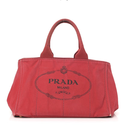 Prada Canapa Logo Shopping Tote Rosso 1 of 11