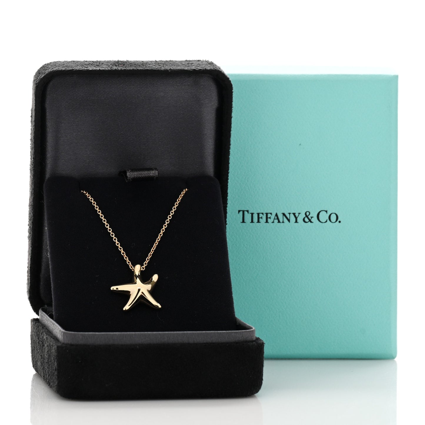 18K Yellow Gold 15mm Elsa Peretti Starfish Pendant Necklace