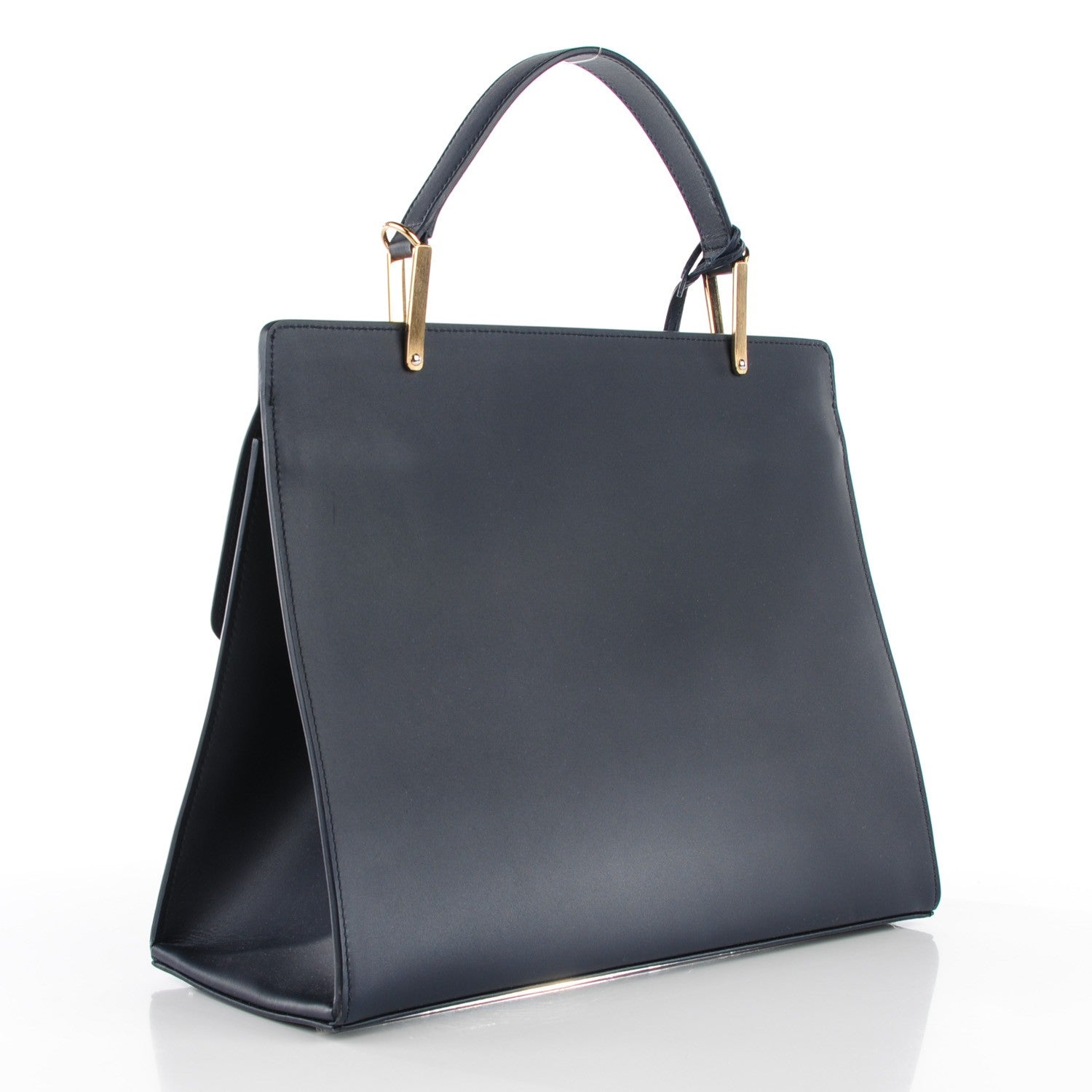 Balenciaga Calfskin Le Dix M Cartable Shoulder Bag Bleu Nuit 3 of 8