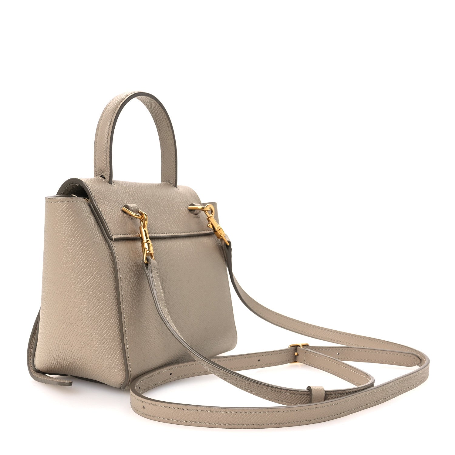 Celine Grained Calfskin Pico Belt Bag Light Taupe 2 of 9