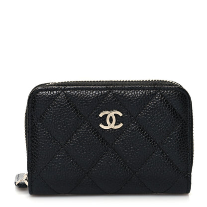 Chanel Caviar Quilted Zip Coin Purse Black 1 of 8