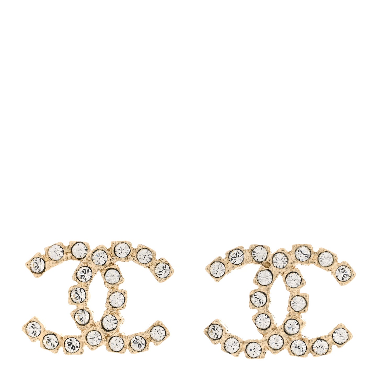 Crystal CC Earrings Gold