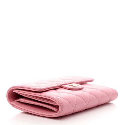 Chanel Lambskin Quilted Medium Flap Wallet Pink 4 of 9