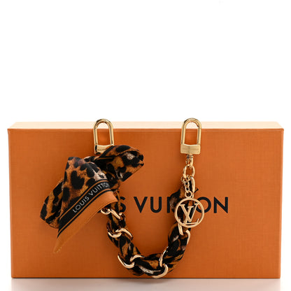 Louis Vuitton Silk Braided Leopard Bag Charm Multicolor 6 of 6