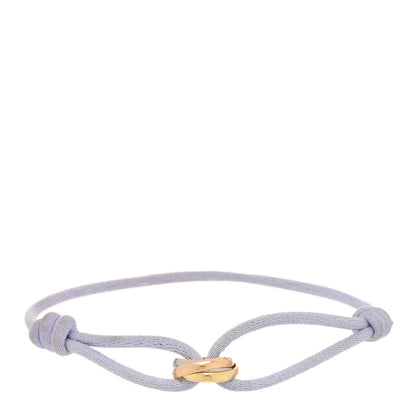 Cartier 18k Pink Yellow White Gold Trinity Adjustable Cord Bracelet Lilac 1 of 4