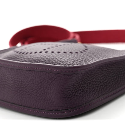 Hermes Taurillon Clemence Amazone Evelyne TPM  Cassis Rouge Grenat 10 of 10