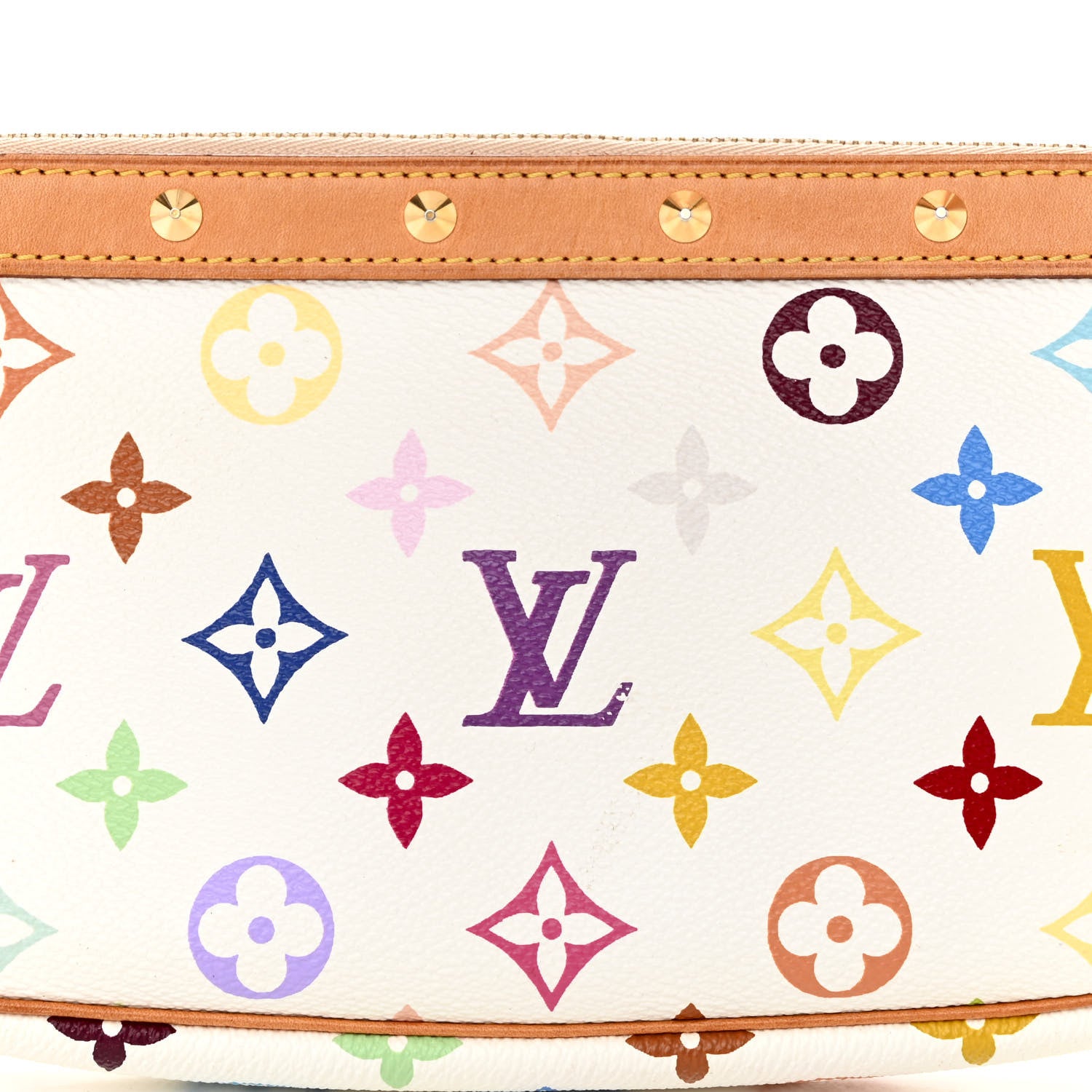 Louis Vuitton Monogram Multicolor Pochette Accessories White 8 of 10