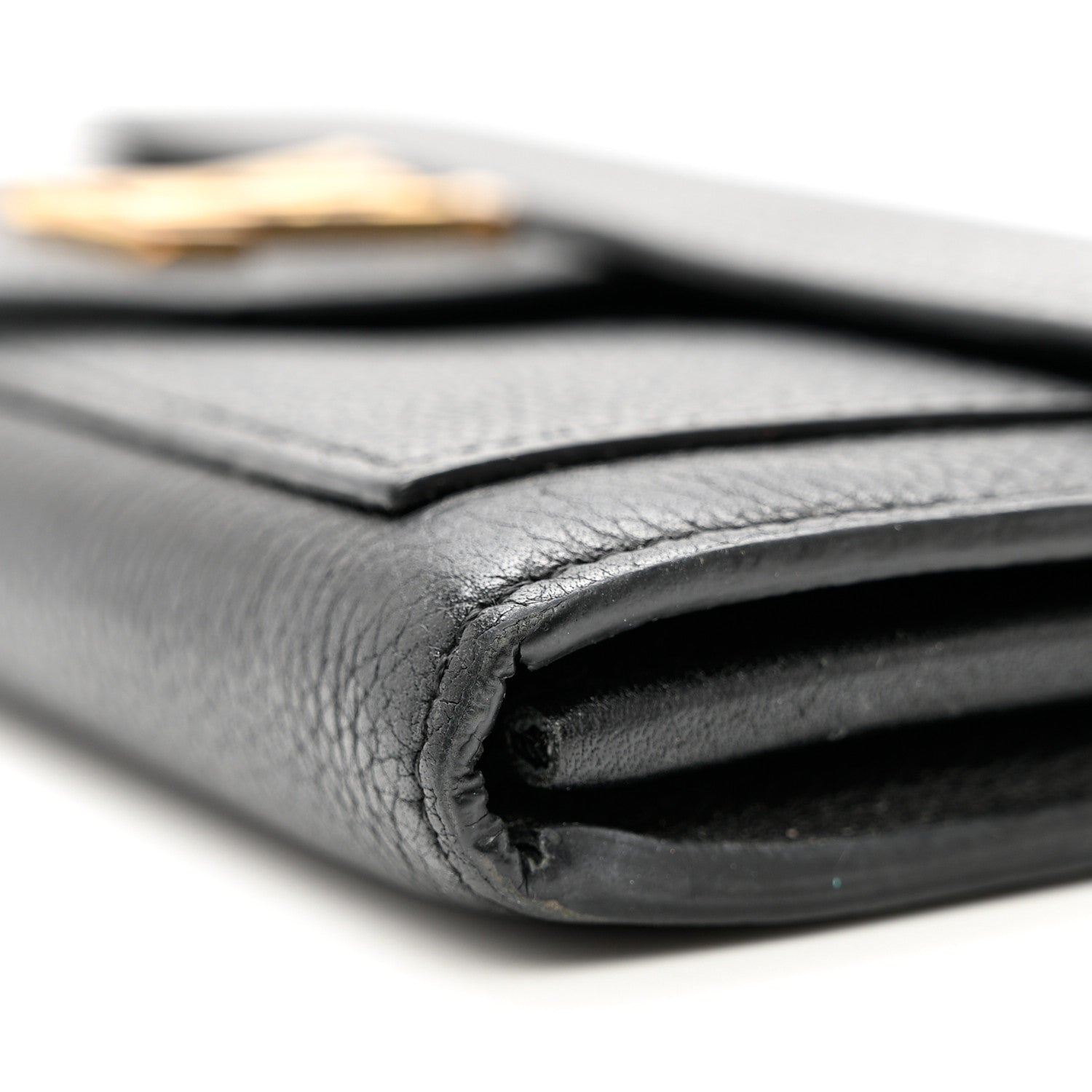 Louis Vuitton Calfskin Lockme Wallet Black 10 of 12