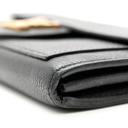 Louis Vuitton Calfskin Lockme Wallet Black 10 of 12