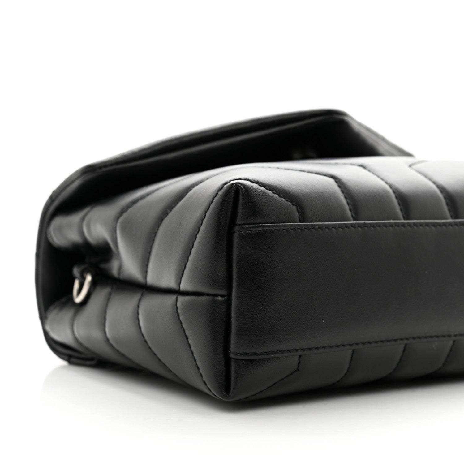 Saint Laurent Calfskin Y Quilted Monogram Toy Loulou Crossbody Bag Black 10 of 12