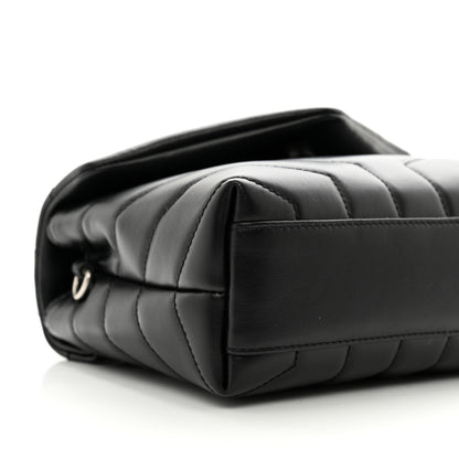 Saint Laurent Calfskin Y Quilted Monogram Toy Loulou Crossbody Bag Black 10 of 12