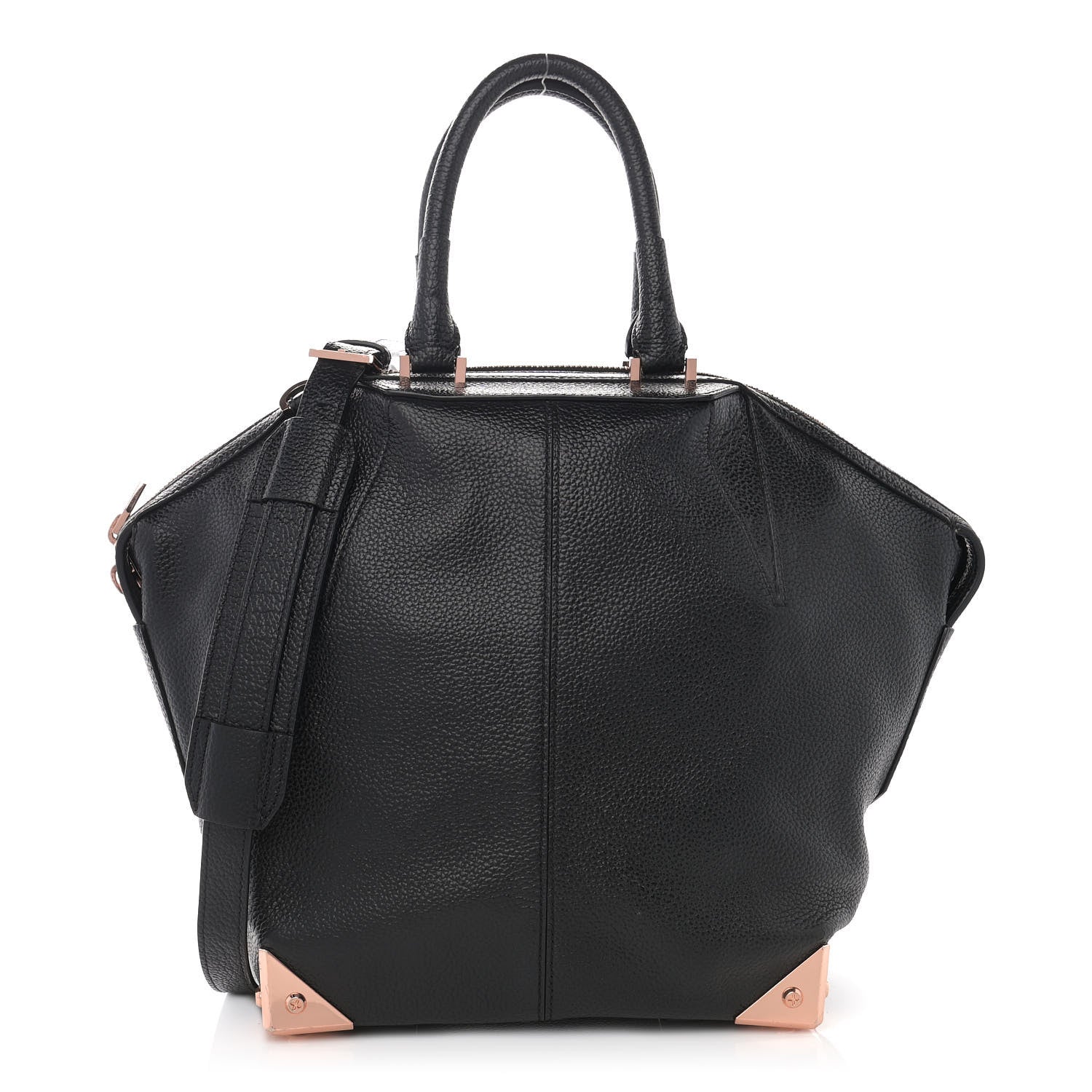 Alexander Wang Pebbled Calfskin Mini Emile Black Rose Gold Hardware 1 of 8