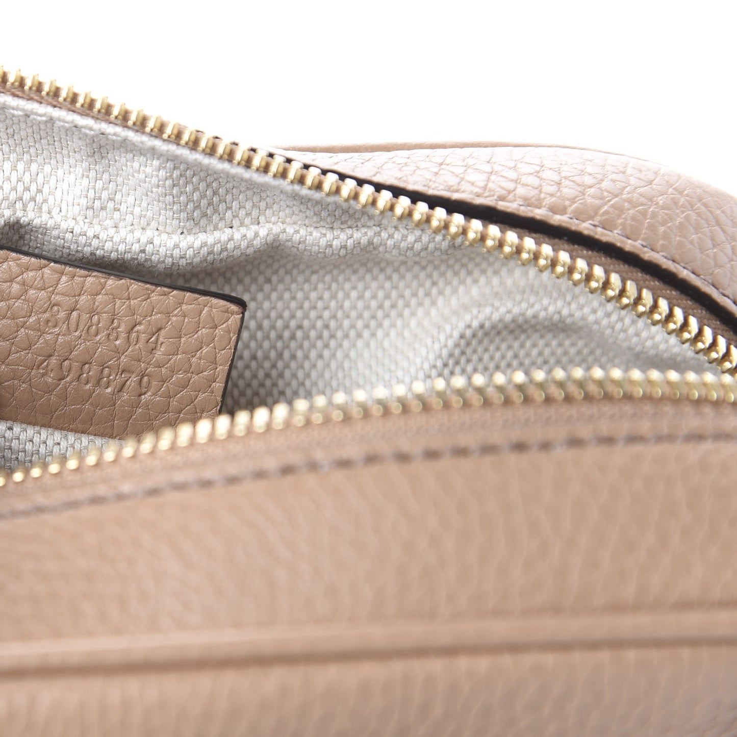 Pebbled Calfskin Small Soho Disco Bag Rose Beige
