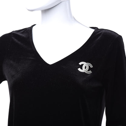 Chanel Crystal Glass CC Brooch Silver 2 of 4