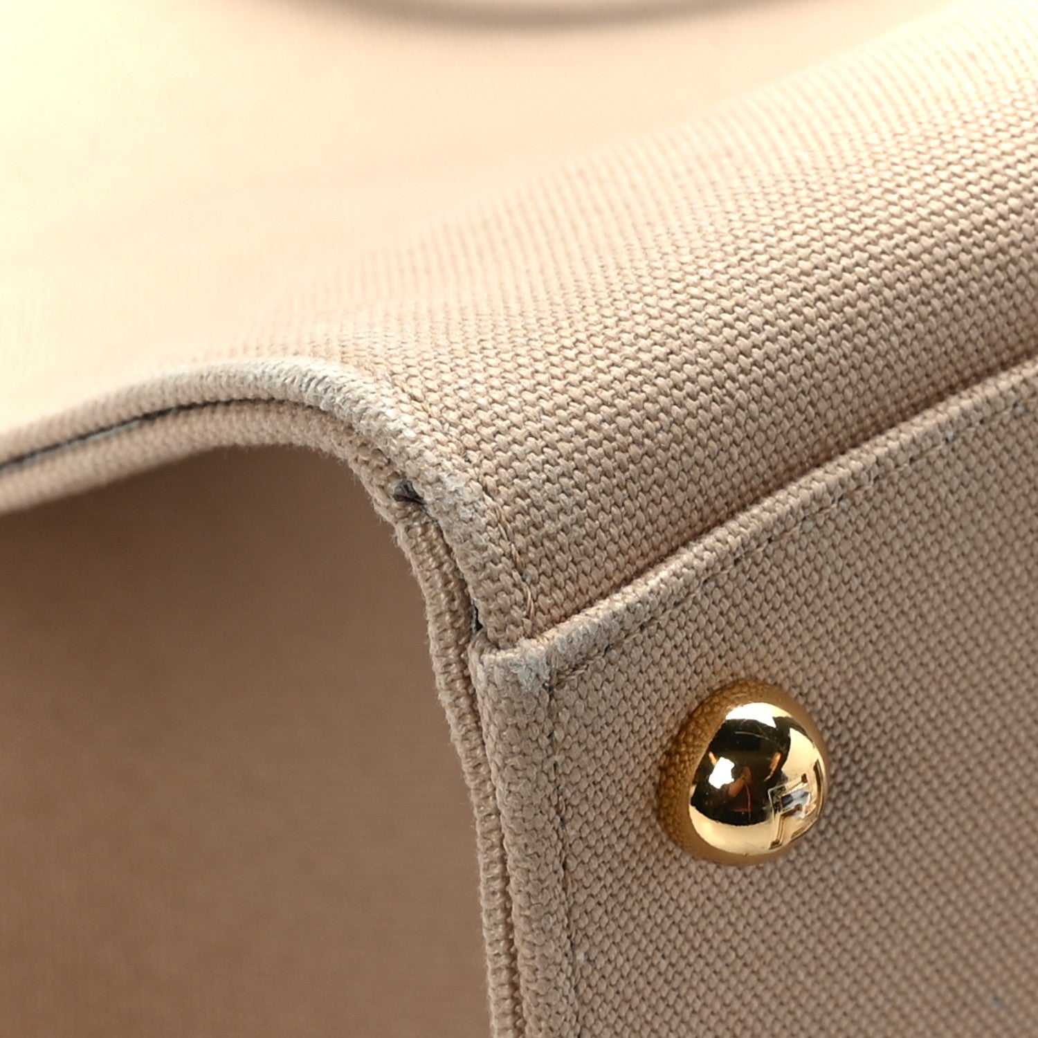 Fendi Canvas Vitello King Logo Embroidered Medium Fendi Sunshine Shopper Tote Sand Ghianda 9 of 12