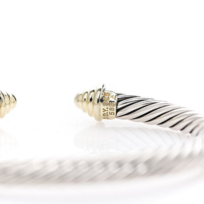David Yurman Sterling Silver 14K Yellow Gold 5mm Cable Classics Bracelet 3 of 3