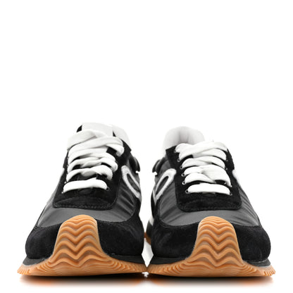 Loewe Nylon Suede Flow Runners Sneakers 40 Black 3 of 10