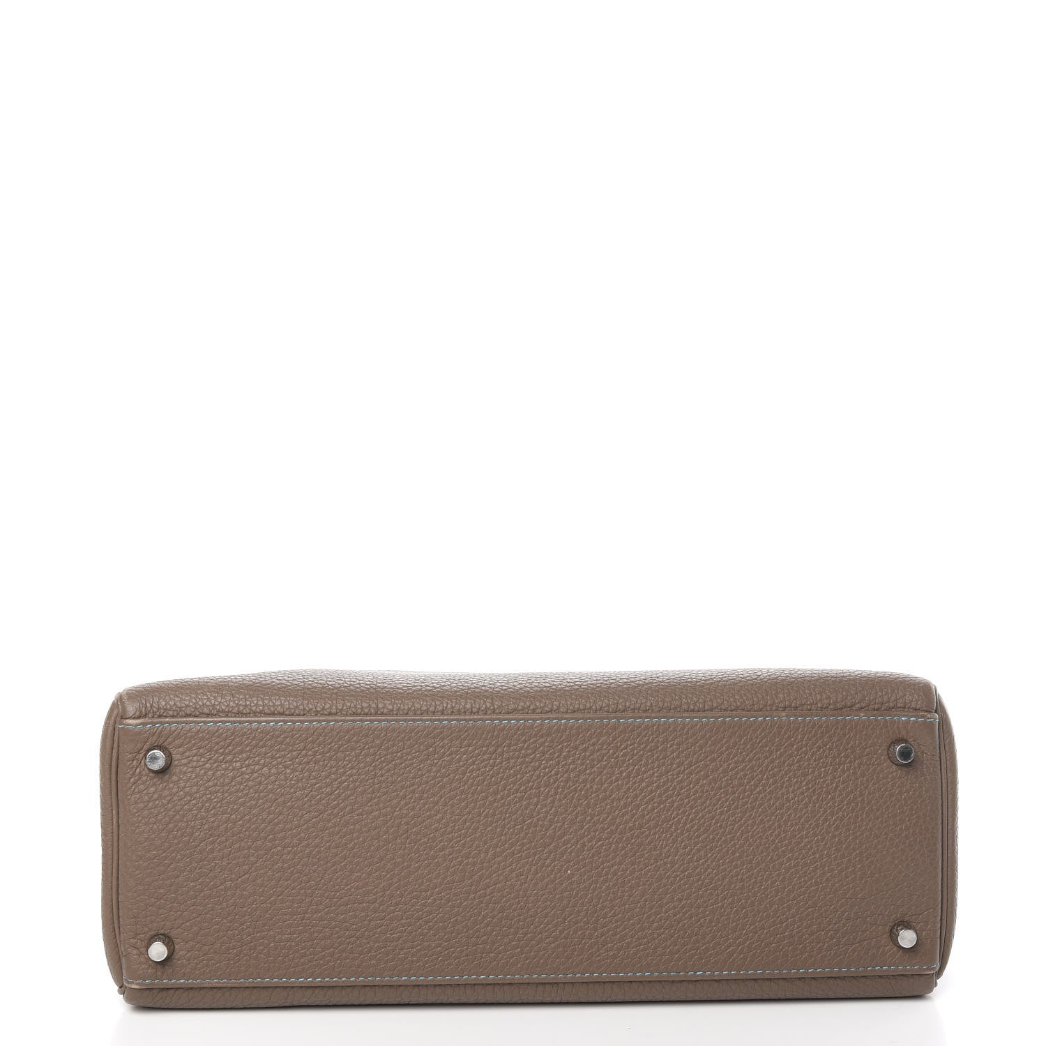 Hermes Togo Kelly Retourne Eclat 35 Etoupe Bleu Azteque 7 of 38