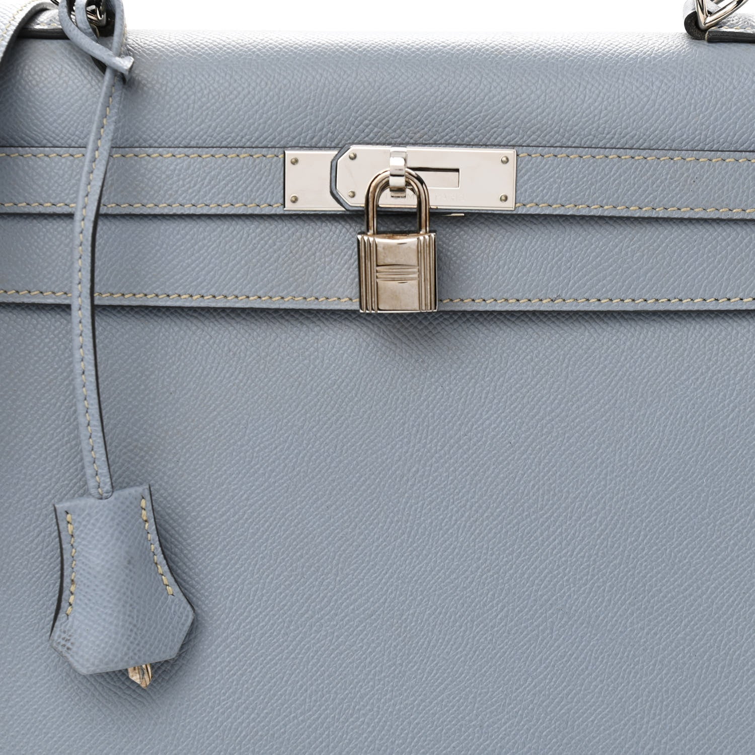 Hermes Epsom Kelly Sellier 32 Bleu Lin 8 of 20