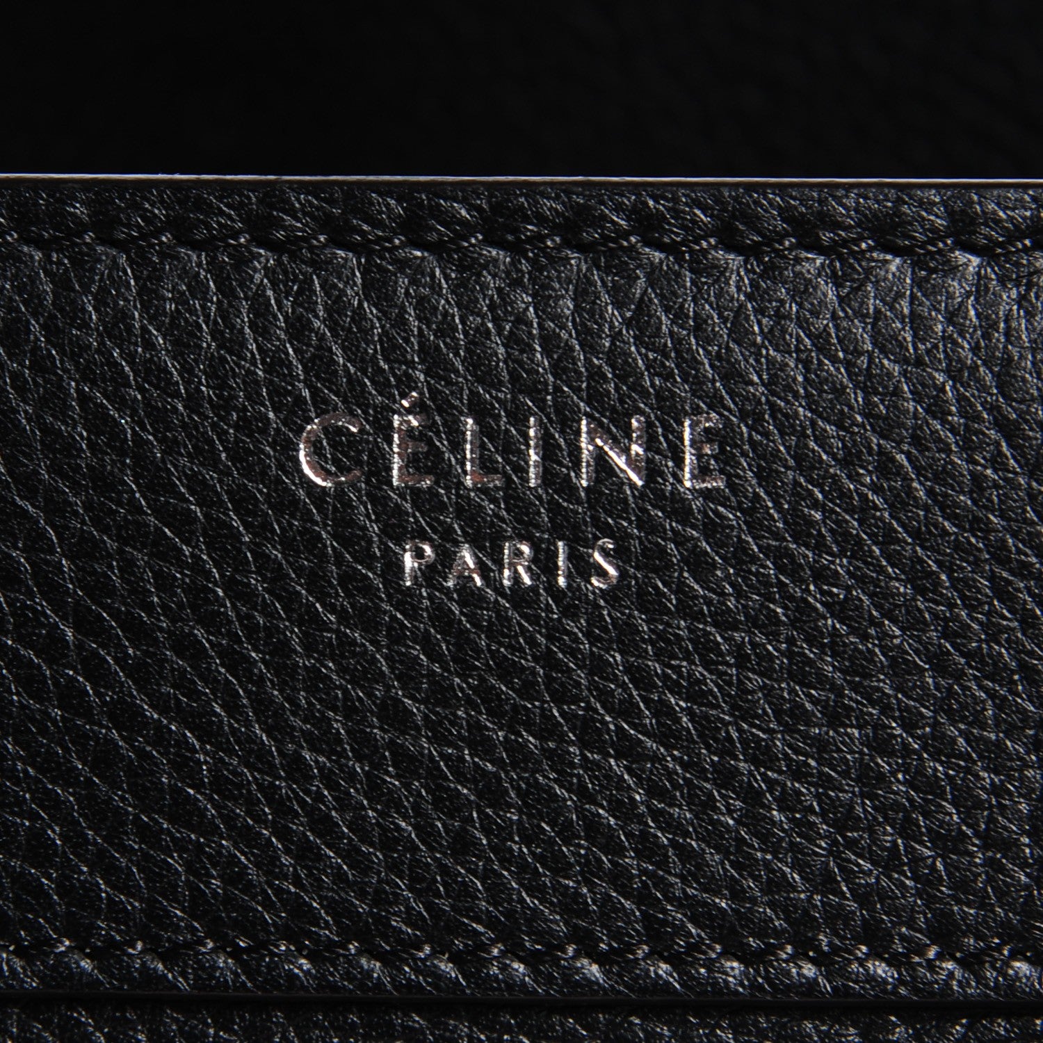 Celine Drummed Calfskin Micro Luggage Black 6 of 8