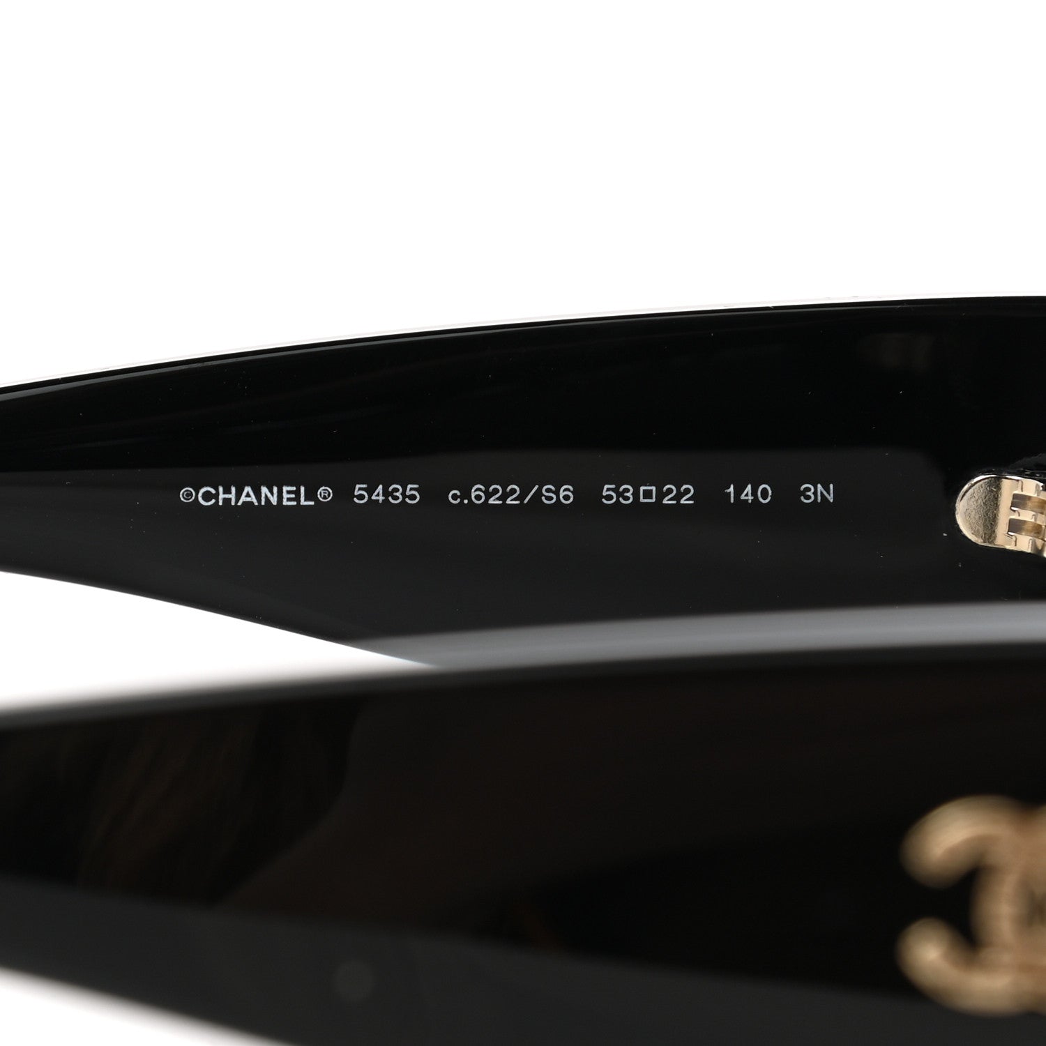 Chanel Acetate Rectangle Sunglasses 5435 Black 6 of 8