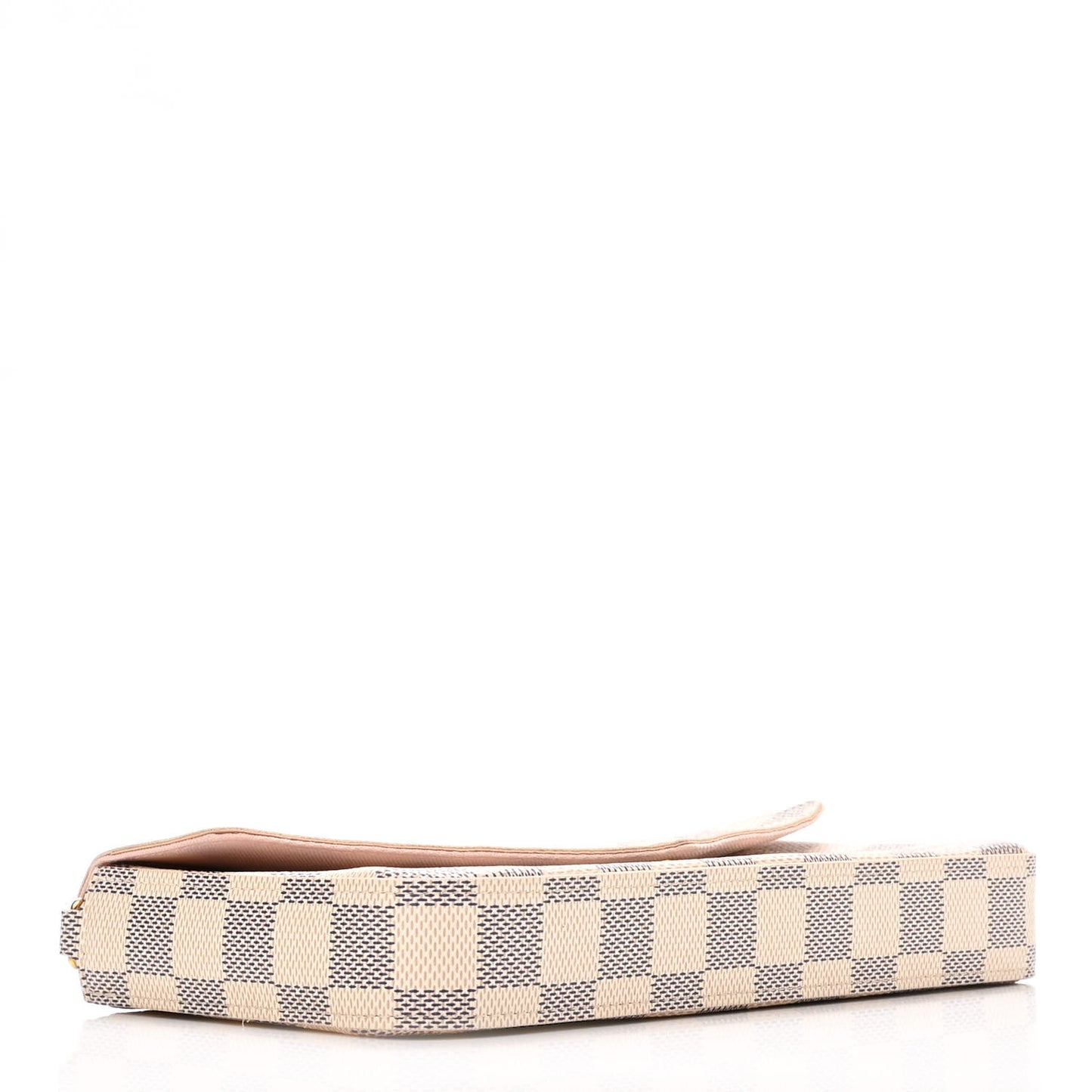 Damier Azur Pochette Felicie Chain Wallet Rose Ballerine