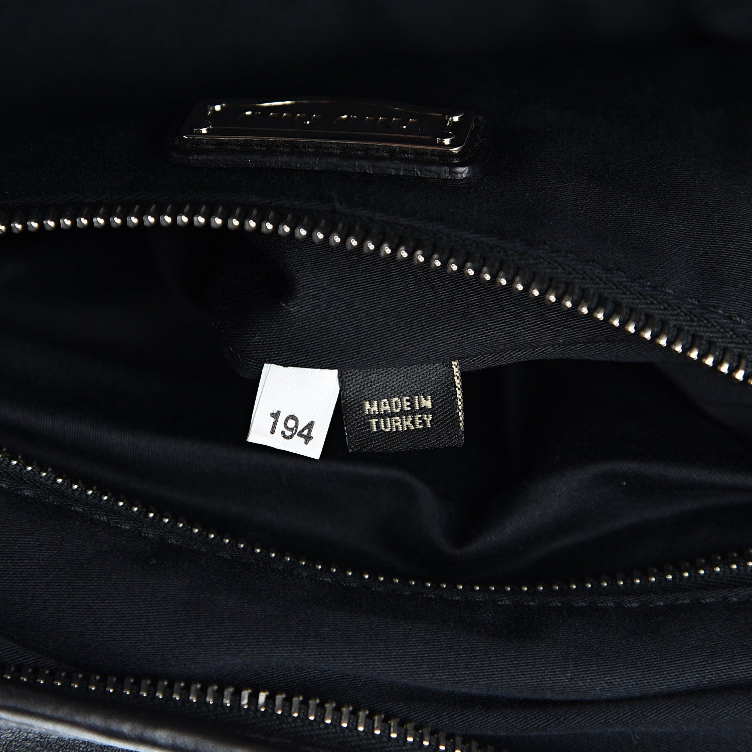 Miu Miu Nappa Plisse Zip Satchel Black 6 of 11