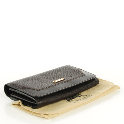 Burberry Grainy Calfskin Penrose Continental Wallet Dark Chocolate 4 of 9