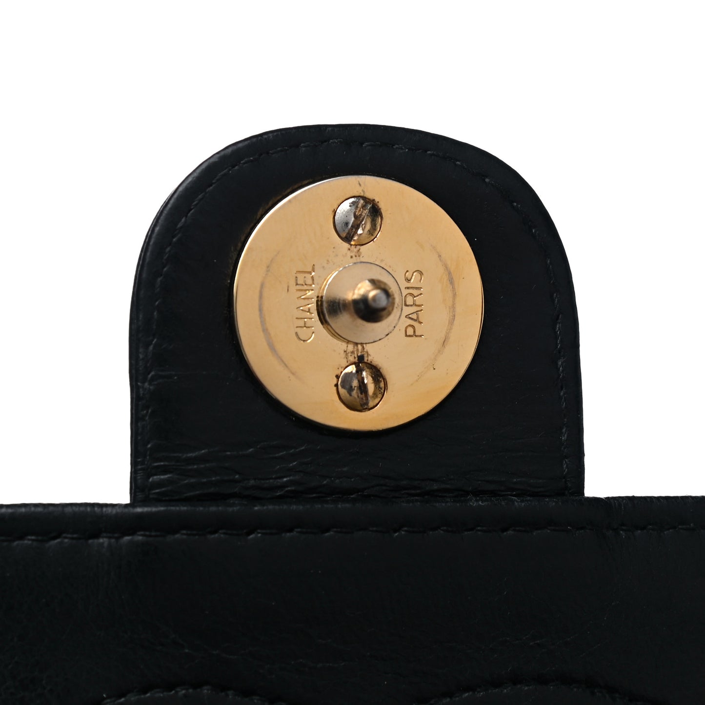 Lambskin Quilted Medium Single Flap Black