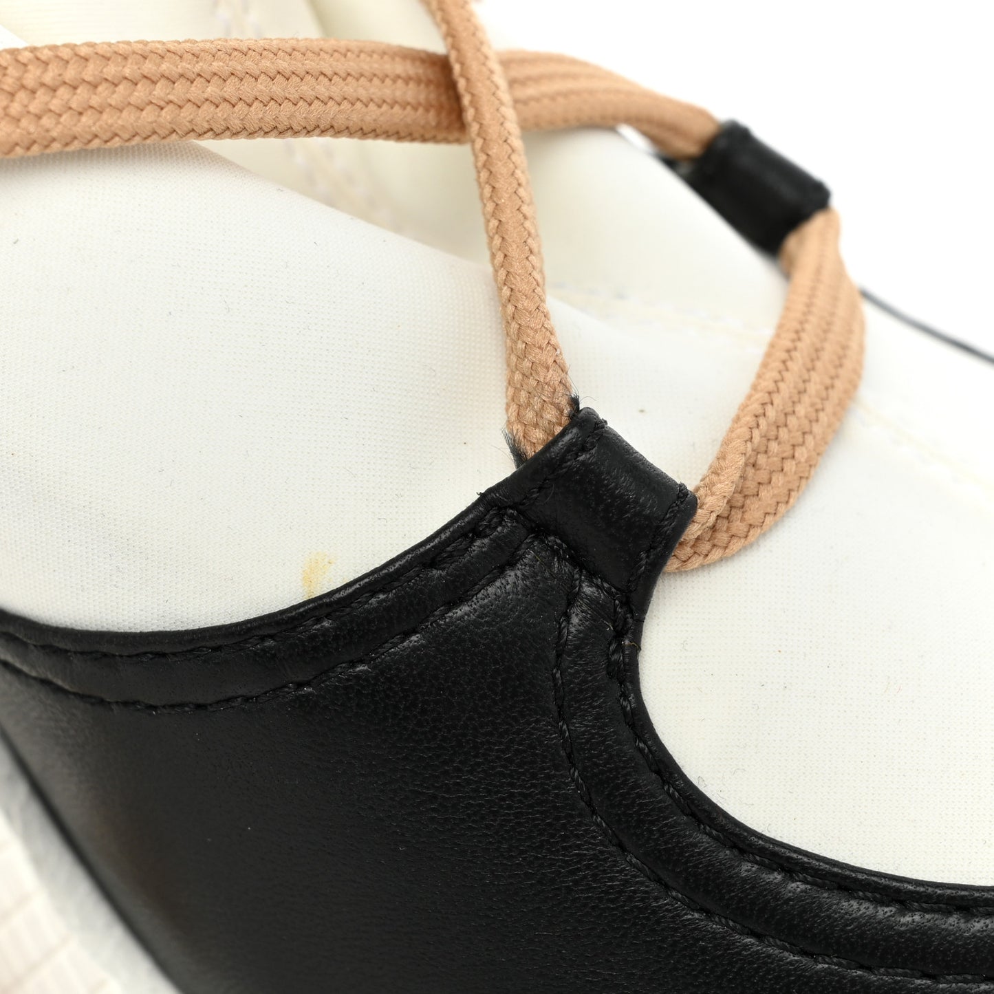 Patent Calfskin Runway Wedge Short Platform Boots 36.5 Black White Beige