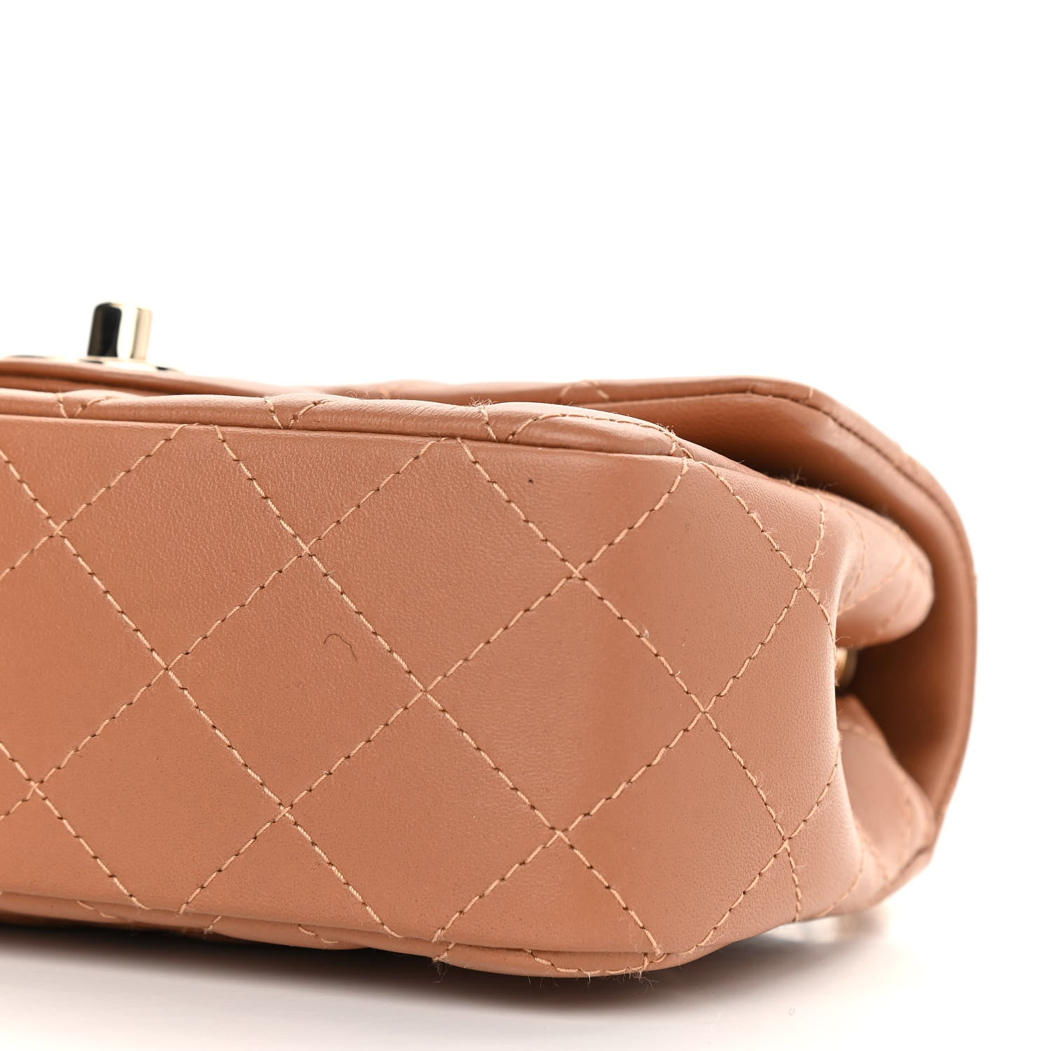 Chanel Lambskin Quilted Mini Rectangular Flap Brown 10 of 11