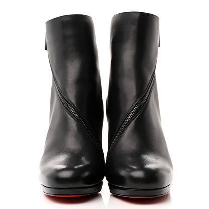 Christian Louboutin Calfskin Birgitta 100 Zip Around Ankle Boots 40 Black 2 of 9