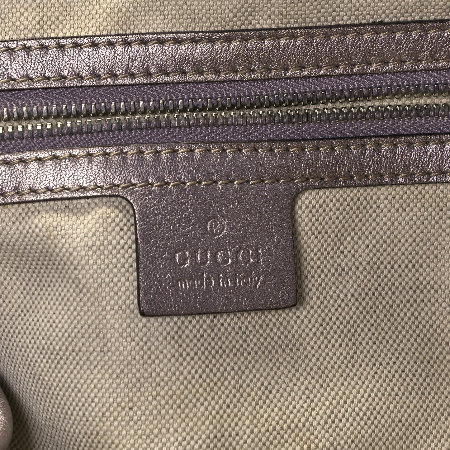 Metallic Guccissima Large GG Twins Tote Mauve