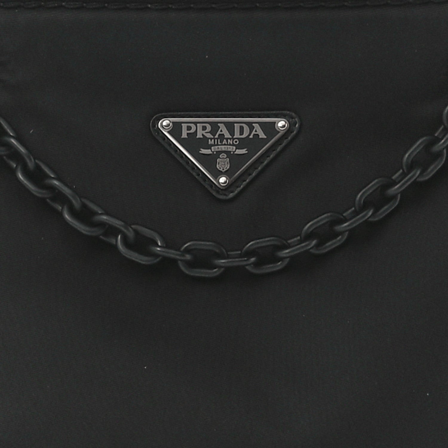 Prada Tessuto Nylon Chain Tote Black 8 of 11
