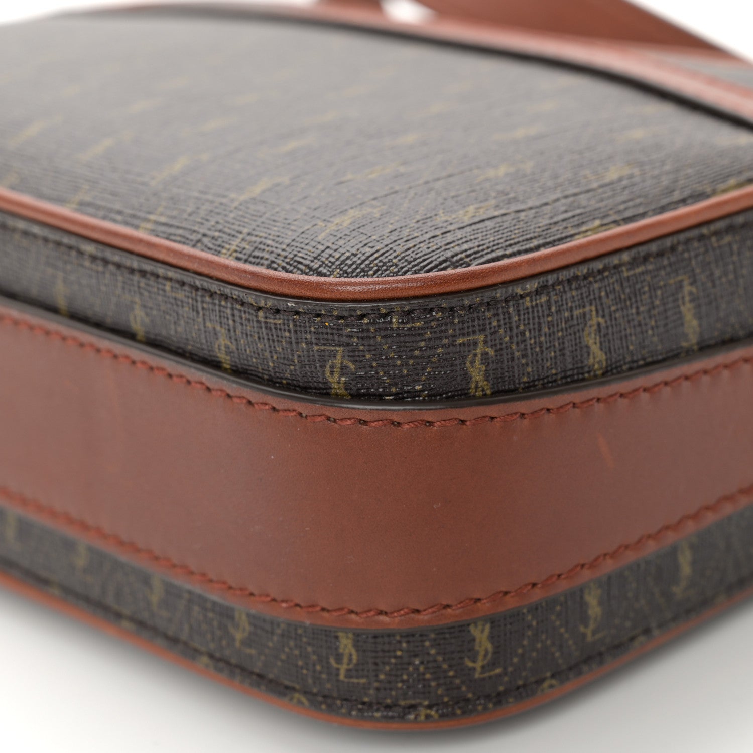 Saint Laurent Canvas Smooth Calfskin Le Monogramme Camera Bag Chestnut 10 of 10