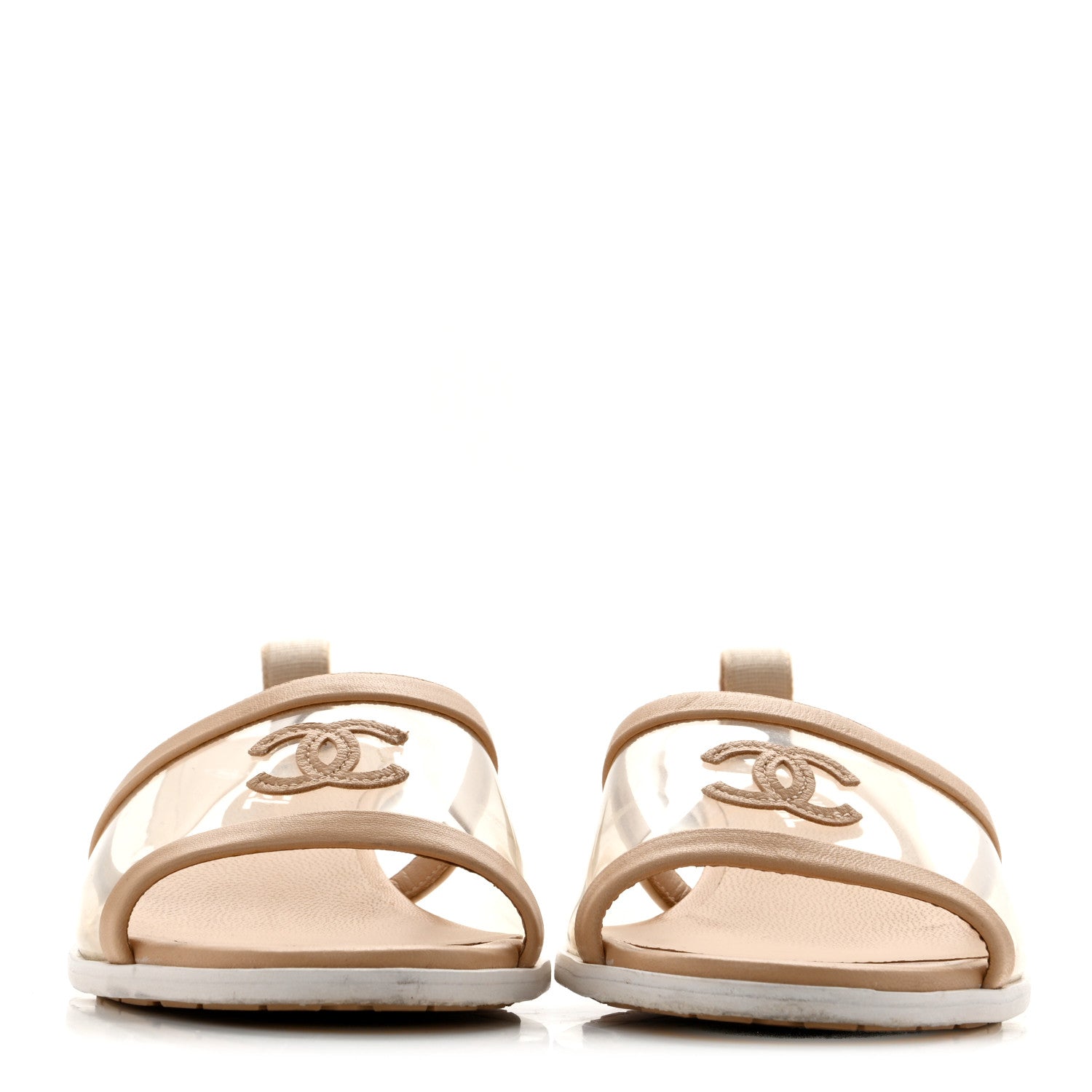 Chanel Lambskin PVC Mule 39 Transparent Beige 3 of 11