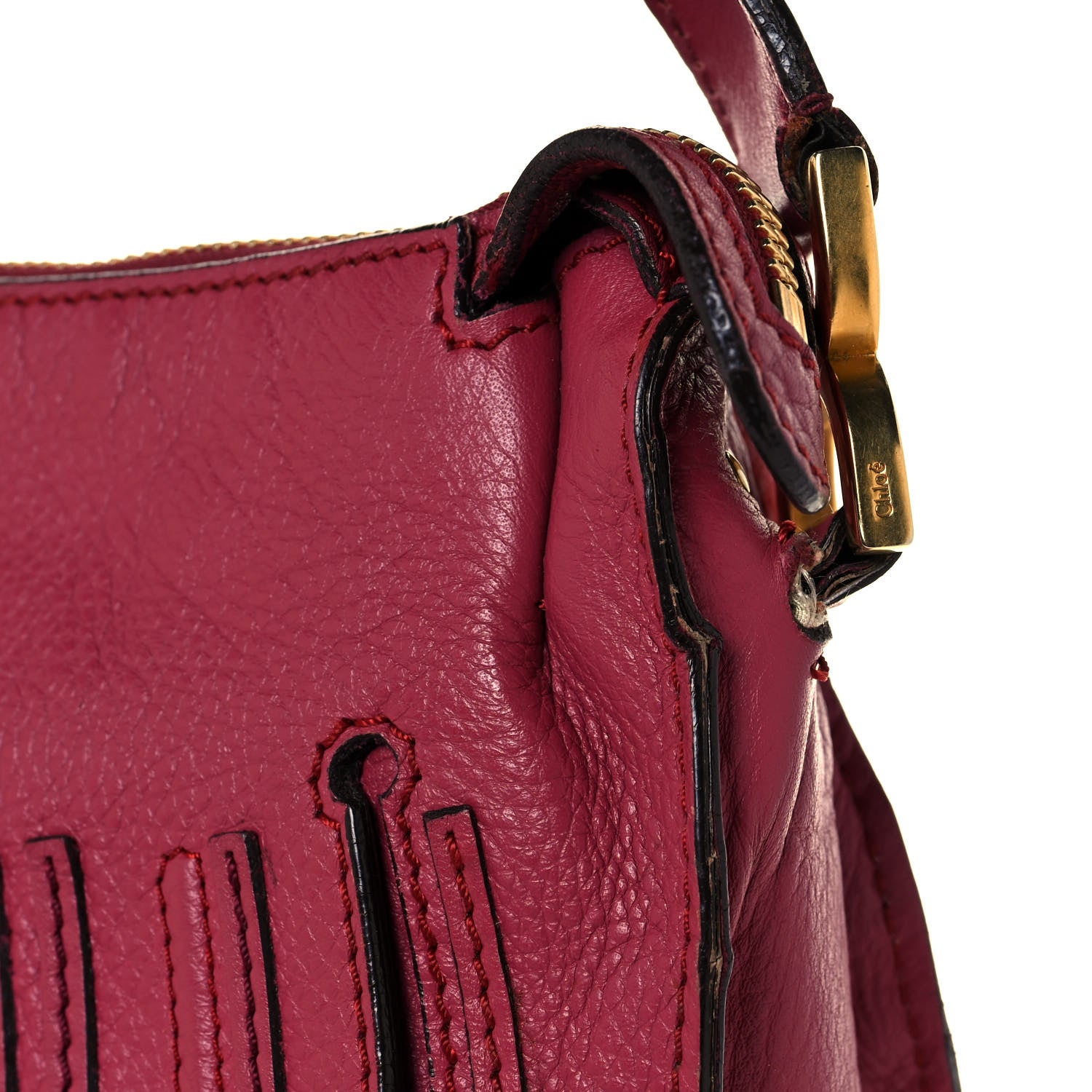 Chloe Calfskin Medium Marcie Hobo Peony Red 14 of 17