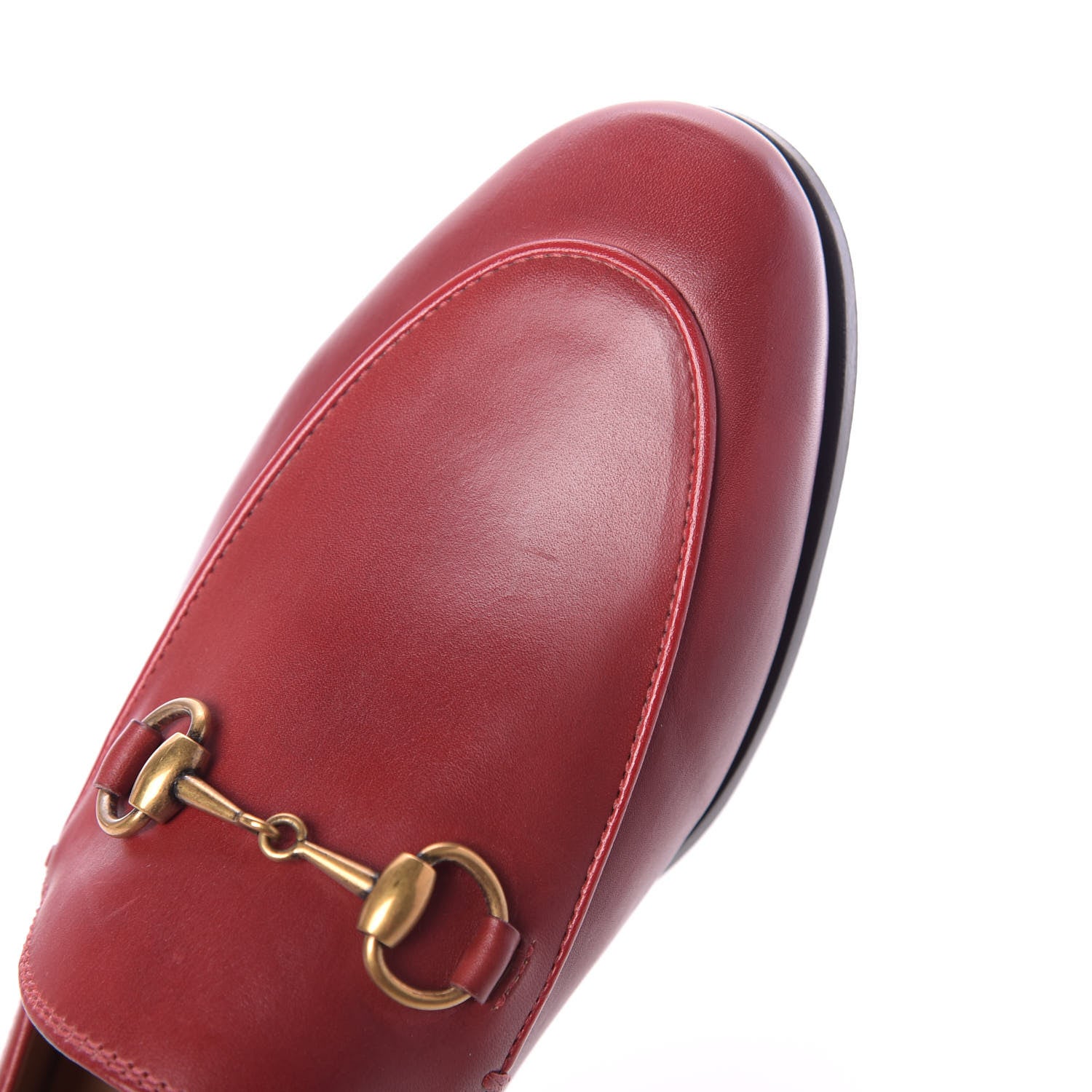 Gucci Calfskin Womens Jordaan Loafers 36 Hibiscus Red 10 of 12