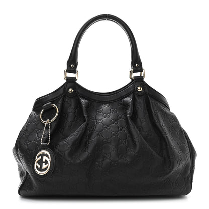 Gucci Guccissima Medium Sukey Tote Black 1 of 10