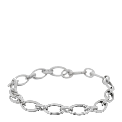 Tiffany 18K White Gold Clasping Oval Link Bracelet 1 of 3