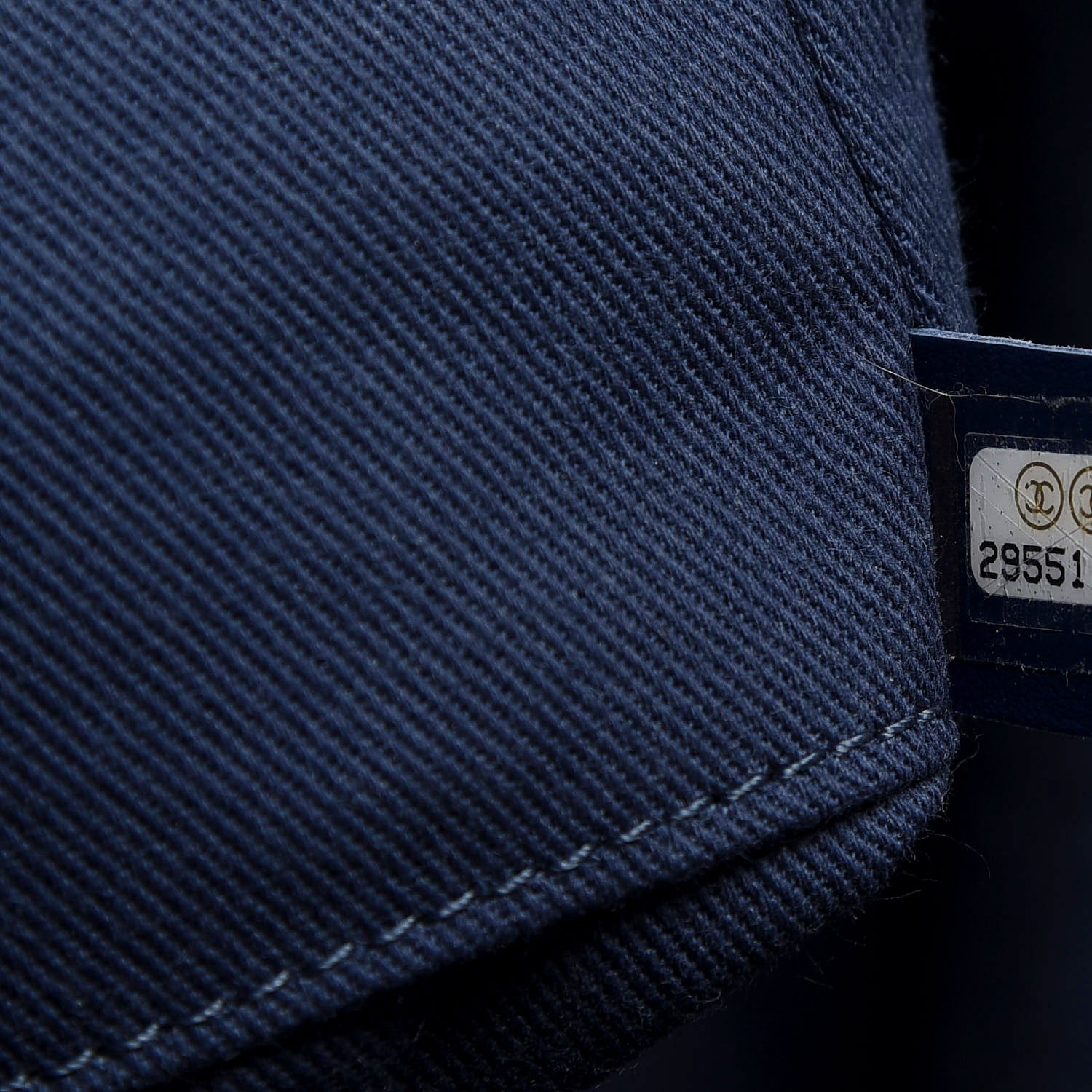 Chanel Mixed Fibers Striped Medium Deauville Tote Navy Blue 10 of 11