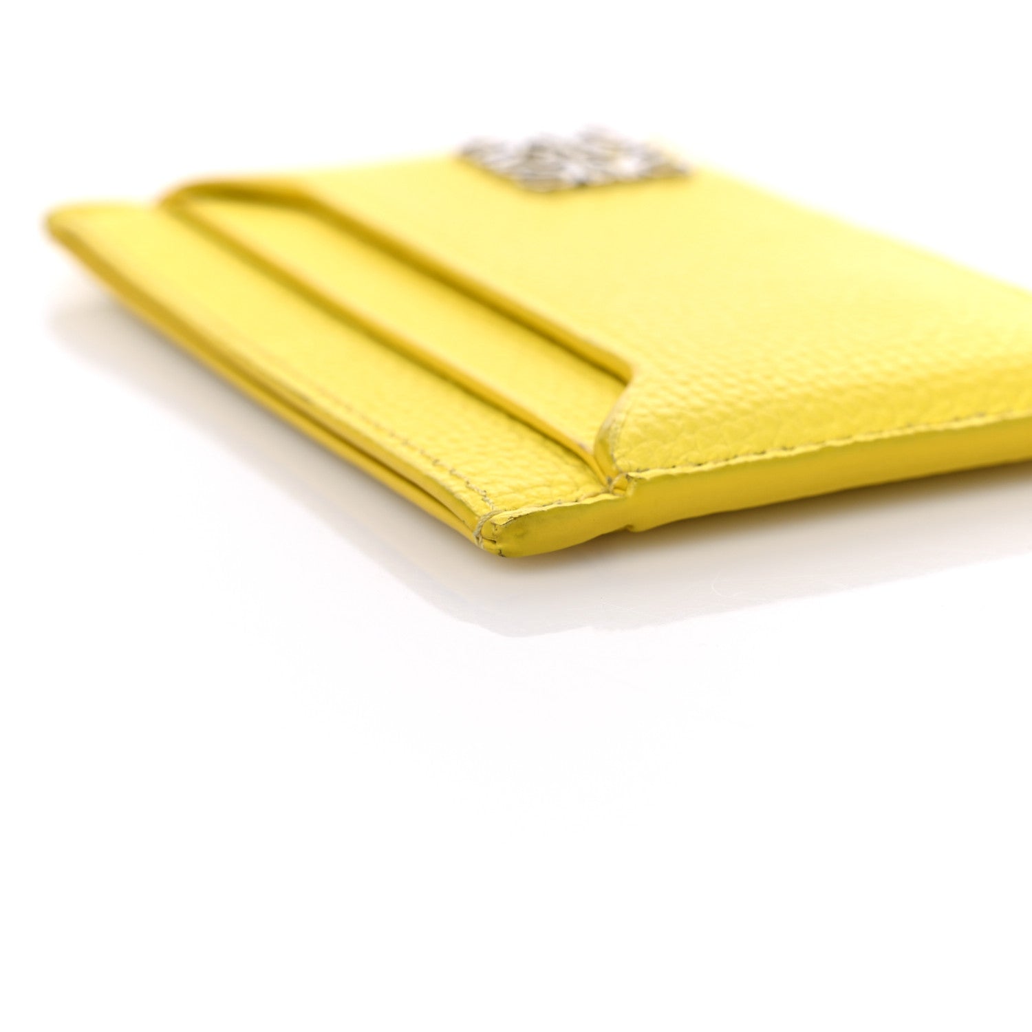 Loewe Soft Grained Calfskin Anagram Card Holder Lemon 11 of 11
