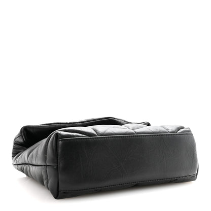 Saint Laurent Calfskin Quilted Toy Loulou Puffer Monogram Monochrome Chain Satchel Black 4 of 10