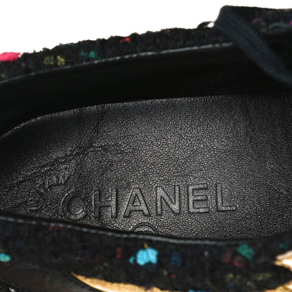 Chanel Tweed Lambskin Runway Sneakers 40 Black Multicolor 10 of 15