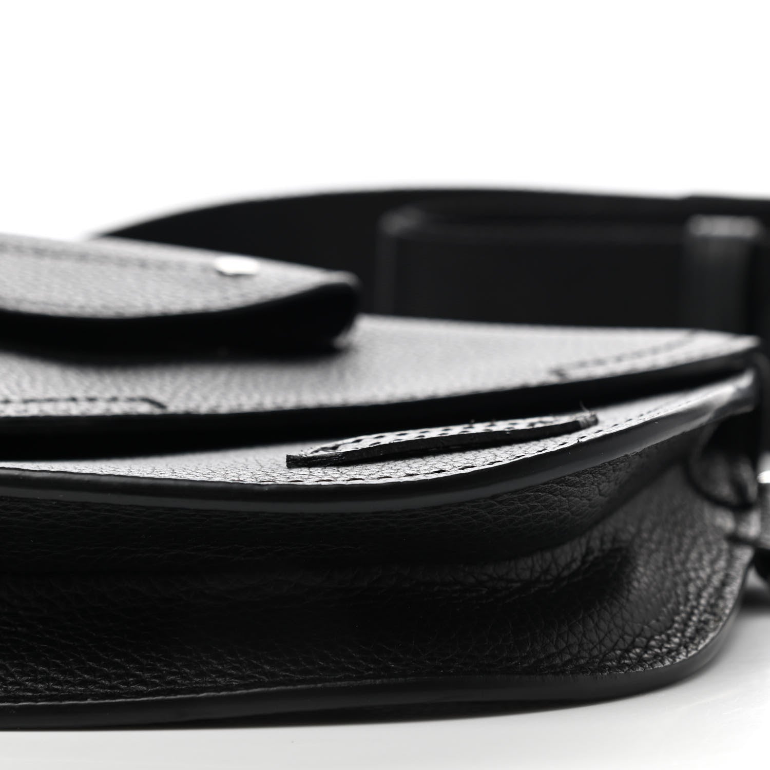 Christian Dior Grained Calfskin Saddle Messenger Bag Black 9 of 11