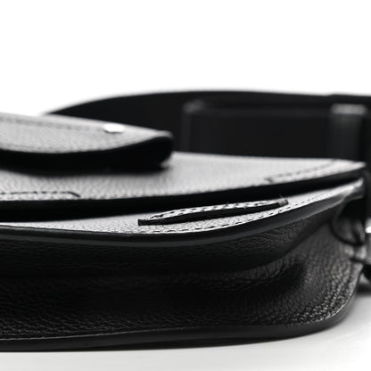 Christian Dior Grained Calfskin Saddle Messenger Bag Black 9 of 11