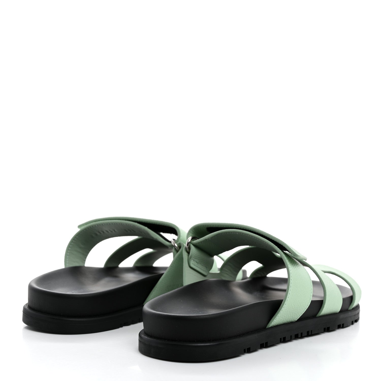 Hermes Epsom Womens Chypre Sandals 37.5 Vert Jade 4 of 8