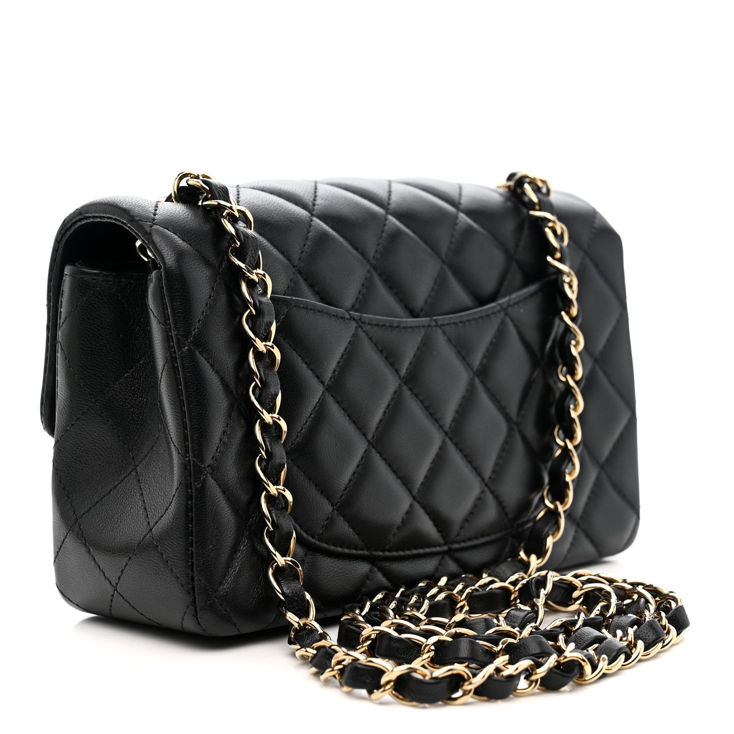 Chanel Lambskin Quilted Mini Rectangular Flap Black 2 of 11