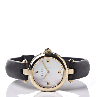 Gucci Stainless Steel Calfskin Mother of Pearl 27mm Diamantissima Quartz Watch 3 of 5